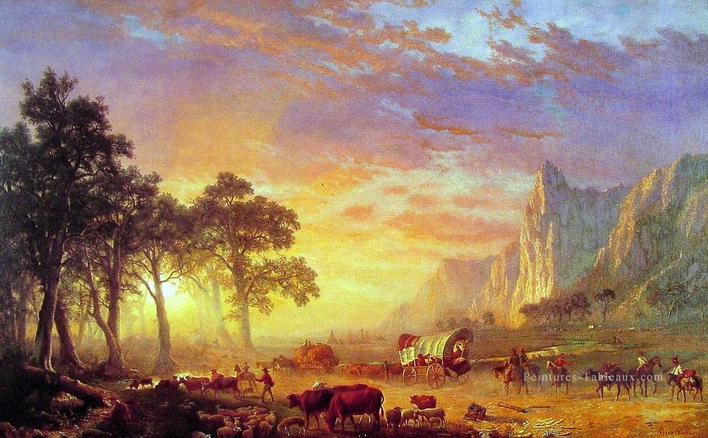 L’Oregon Trail Albert Bierstadt Peintures à l'huile